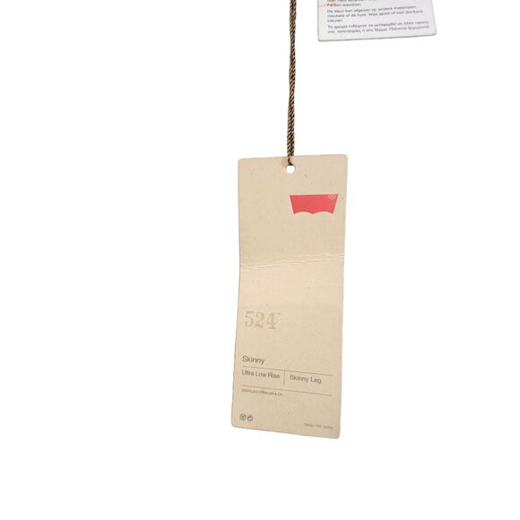 Levis Womens 524 Skinny Jeans Ultra Low Rise Black Denim Size 7 - Picture 4 of 5